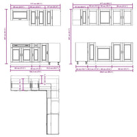 Set Mobili da Cucina 11 pz Porto Bianchi Legno Multistrato 3314931