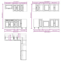 Set Mobili da Cucina 11 pz Porto Neri Legno Multistrato 3314932