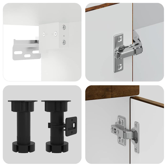 Set Mobili da Cucina 11 pz Porto Rovere Fumo in Truciolato 3314936