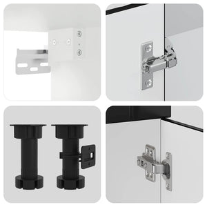 Set Mobili da Cucina 11 pz Kalmar Neri Legno Multistrato 3314942