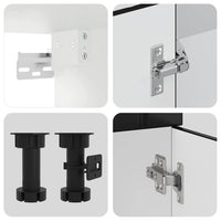 Set Mobili da Cucina 11 pz Kalmar Neri Legno Multistrato