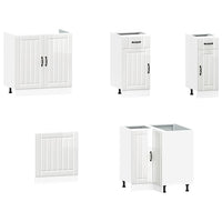 Set Mobili da Cucina 11 pz Kalmar Bianchi Lucido in Truciolato