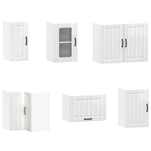 Set Mobili da Cucina 11 pz Kalmar Bianchi Lucido in Truciolato 3314943