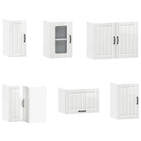 Set Mobili da Cucina 11 pz Kalmar Bianchi Lucido in Truciolato