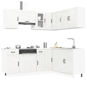 Set Mobili da Cucina 11 pz Kalmar Bianchi Lucido in Truciolato 3314943