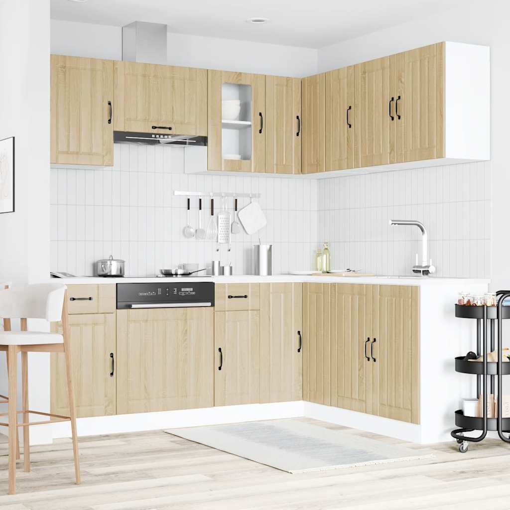 vidaXL Set Mobili da Cucina 11 pz Kalmar Rovere Sonoma in Truciolato