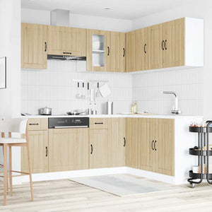 vidaXL Set Mobili da Cucina 11 pz Kalmar Rovere Sonoma in Truciolato