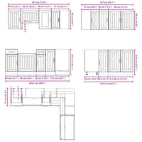 Set Mobili da Cucina 11 pz Kalmar Rovere Sonoma in Truciolato 3314944