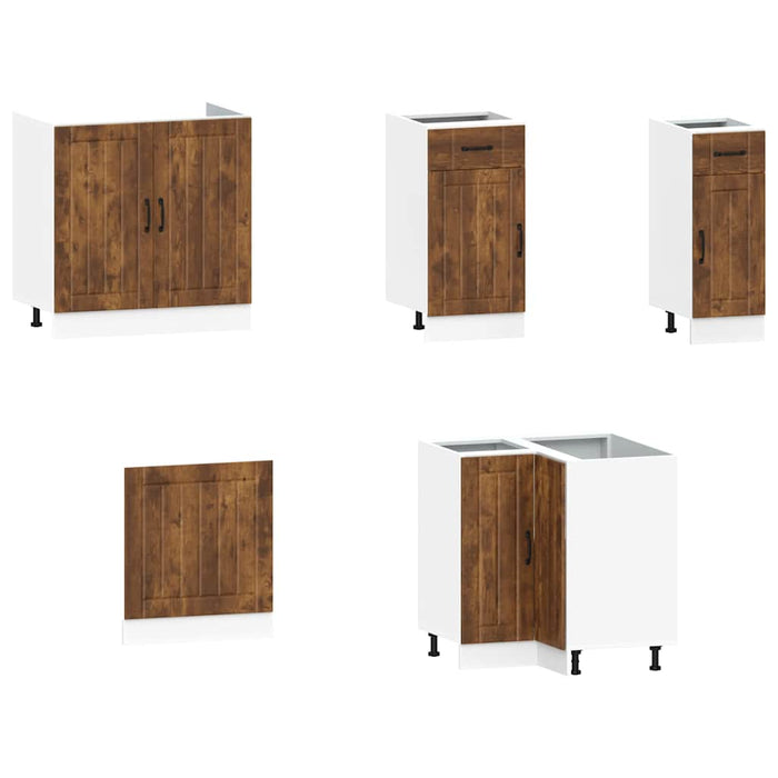 Set Mobili da Cucina 11 pz Kalmar Rovere Fumo Legno Multistrato 3314946
