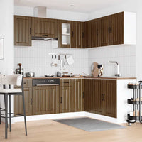 Set Mobili da Cucina 11 pz Kalmar Rovere Marrone in Truciolato