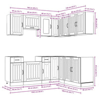 Set Mobili da Cucina 11 pz Lucca Bianchi Legno Multistrato 3314951