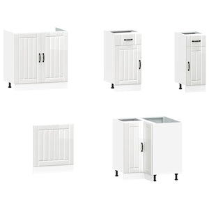 Set Mobili da Cucina 11 pz Lucca Bianchi Lucido in Truciolato 3314953