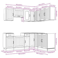 Set Mobili da Cucina 11 pz Lucca Rovere Fumo in Truciolato 3314956