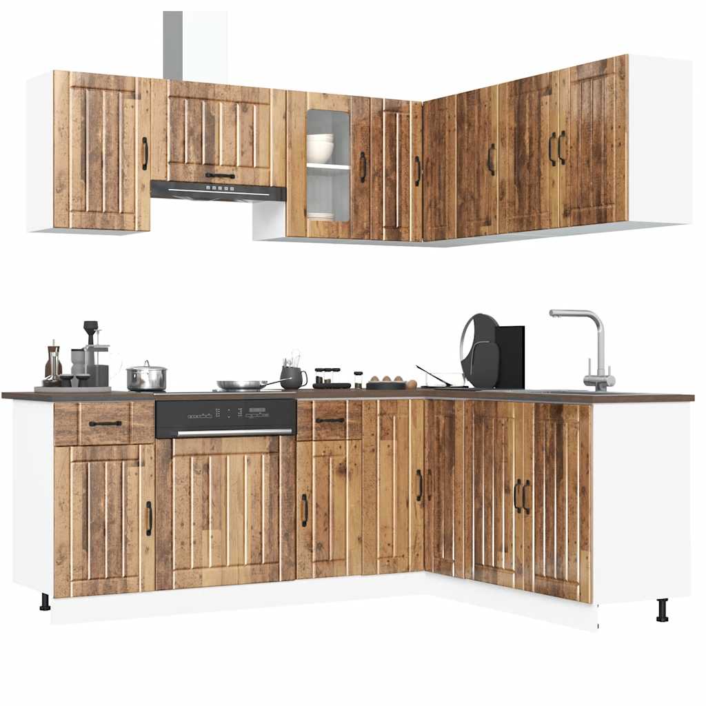 Set Mobili da Cucina 11 pz Lucca Legno Antico in Truciolato 3314959