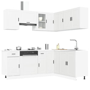 Set Mobili da Cucina 11 pz Porto Bianchi Legno Multistrato 3314961