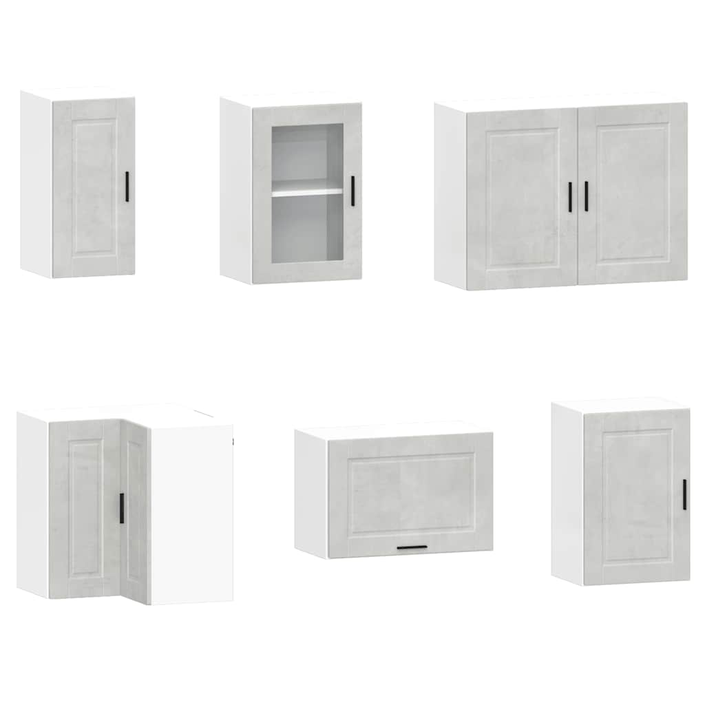 Set Mobili da Cucina 11 pz Porto Grigio Cemento in Truciolato 3314965