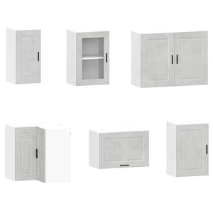 Set Mobili da Cucina 11 pz Porto Grigio Cemento in Truciolato 3314965