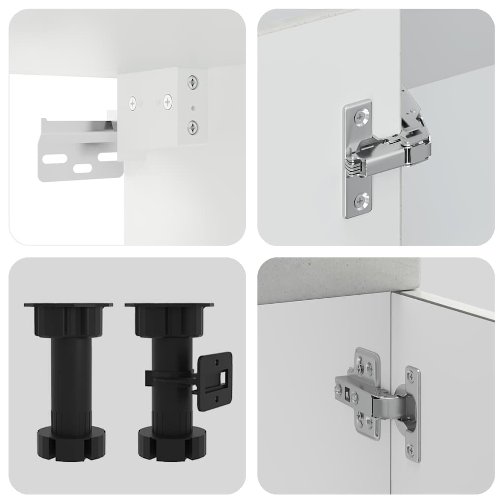 Set Mobili da Cucina 11 pz Porto Grigio Cemento in Truciolato 3314965