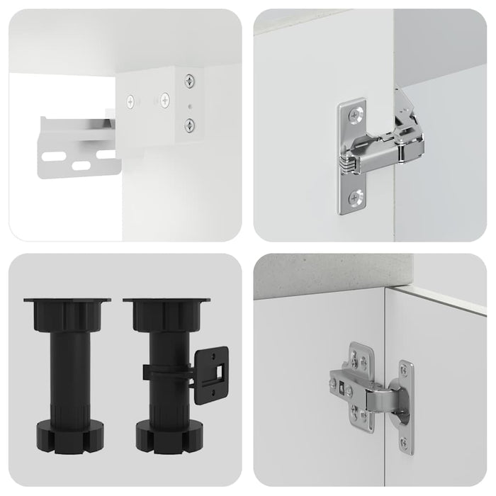 Set Mobili da Cucina 11 pz Porto Grigio Cemento in Truciolato 3314965