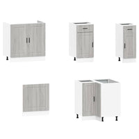 Set Mobili da Cucina 11 pz Porto Grigio Sonoma in Truciolato 3314967