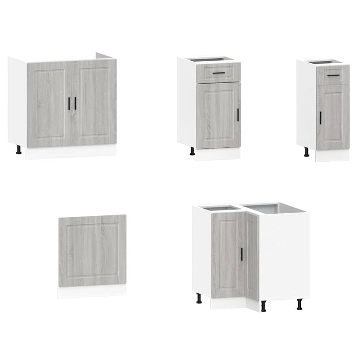 Set Mobili da Cucina 11 pz Porto Grigio Sonoma in Truciolato 3314967