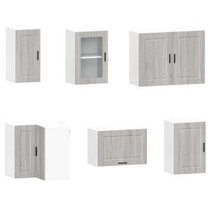 vidaXL Set Mobili da Cucina 11 pz Porto Grigio Sonoma in Truciolato