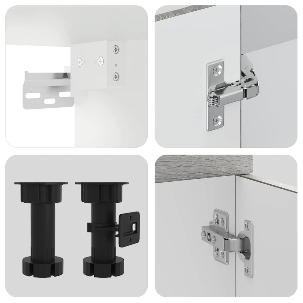 vidaXL Set Mobili da Cucina 11 pz Porto Grigio Sonoma in Truciolato