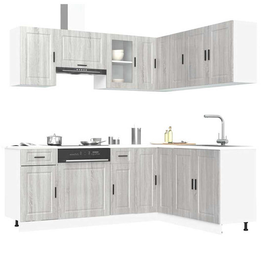 Set Mobili da Cucina 11 pz Porto Grigio Sonoma in Truciolato 3314967