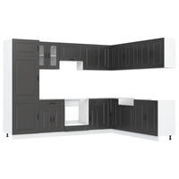 vidaXL Set Mobili da Cucina 14 pz Kalmar Neri Legno Multistrato