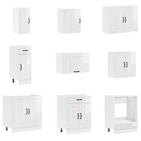 Set Mobili da Cucina 14 pz Kalmar Bianchi Lucido in Truciolato 3314973