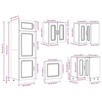 Set Mobili da Cucina 14 pz Kalmar Bianchi Lucido in Truciolato 3314973