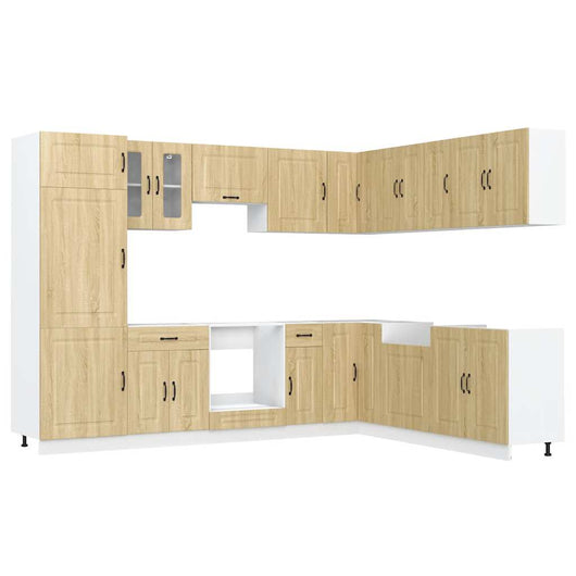 Set Mobili da Cucina 14 pz Kalmar Rovere Sonoma in Truciolato