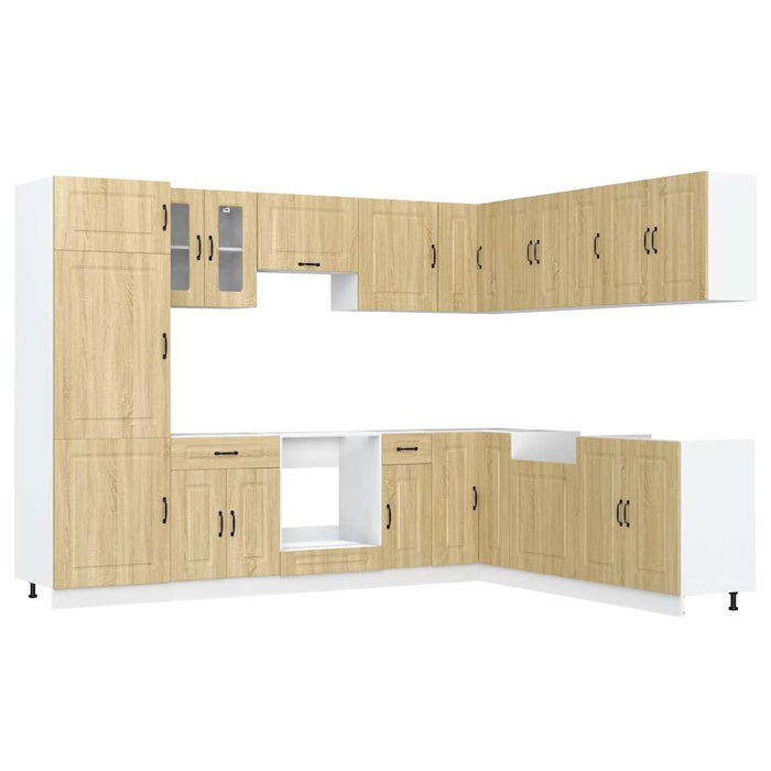 Set Mobili da Cucina 14 pz Kalmar Rovere Sonoma in Truciolato