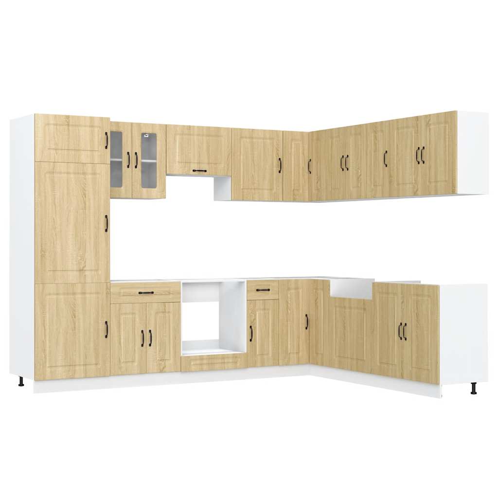 Set Mobili da Cucina 14 pz Kalmar Rovere Sonoma in Truciolato 3314974