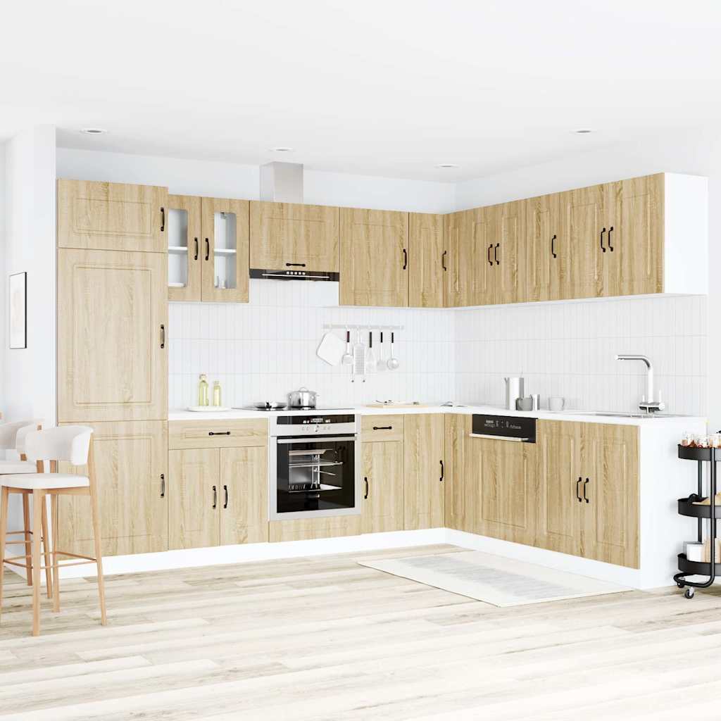 Set Mobili da Cucina 14 pz Kalmar Rovere Sonoma in Truciolato 3314974