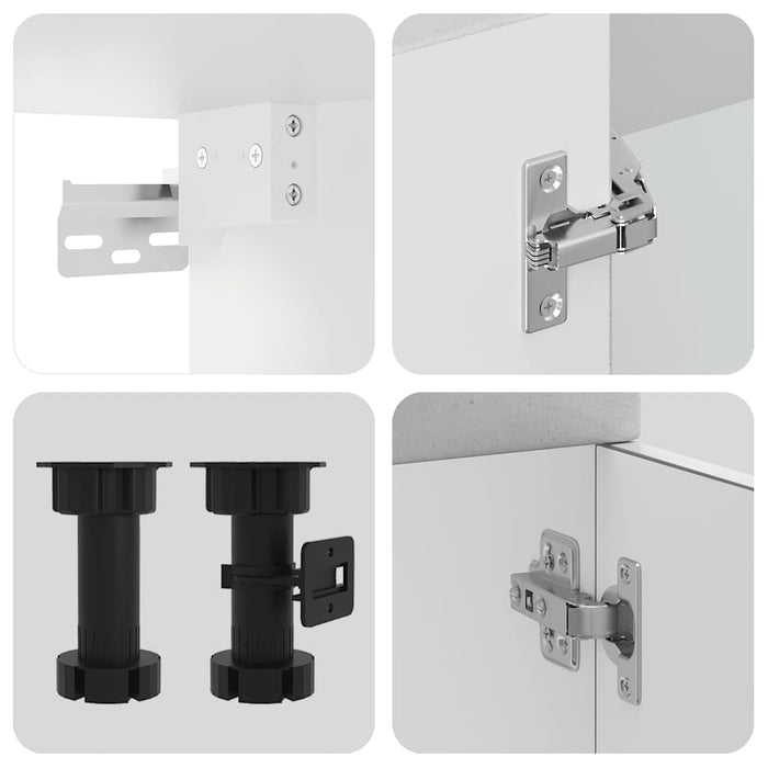 Set Mobili da Cucina 14 pz Kalmar Grigio Cemento in Truciolato 3314975