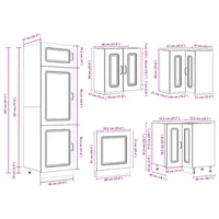 Set Mobili da Cucina 14 pz Kalmar Grigio Cemento in Truciolato 3314975