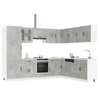 Set Mobili da Cucina 14 pz Kalmar Grigio Cemento in Truciolato 3314975
