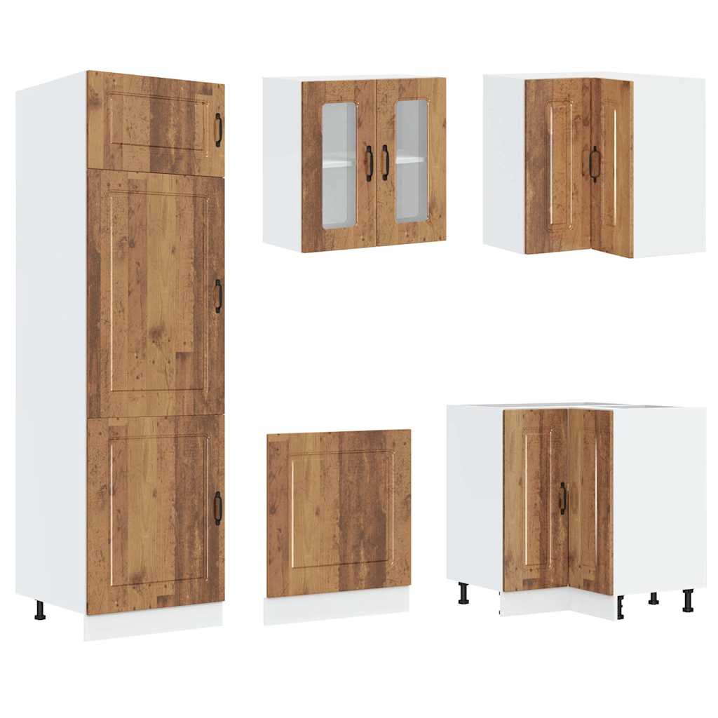 vidaXL Set Mobili da Cucina 14 pz Kalmar Legno Vecchio in Truciolato