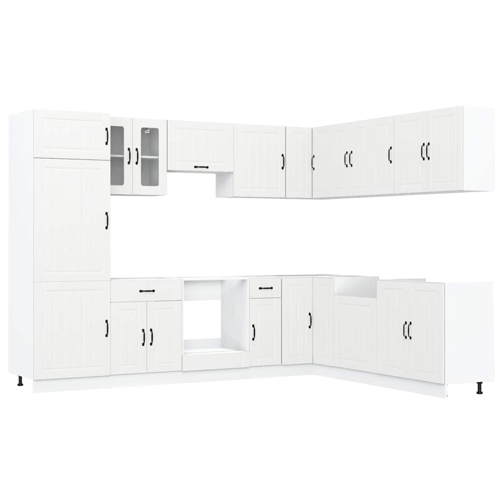 Set Mobili da Cucina 14 pz Lucca Bianchi Legno Multistrato 3314981