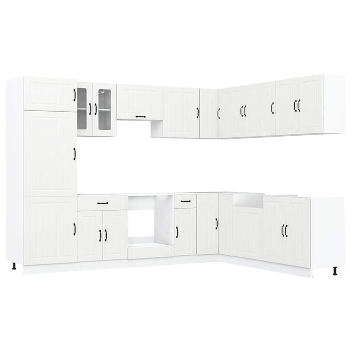 Set Mobili da Cucina 14 pz Lucca Bianchi Legno Multistrato 3314981