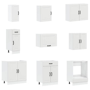 Set Mobili da Cucina 14 pz Lucca Bianchi Legno Multistrato