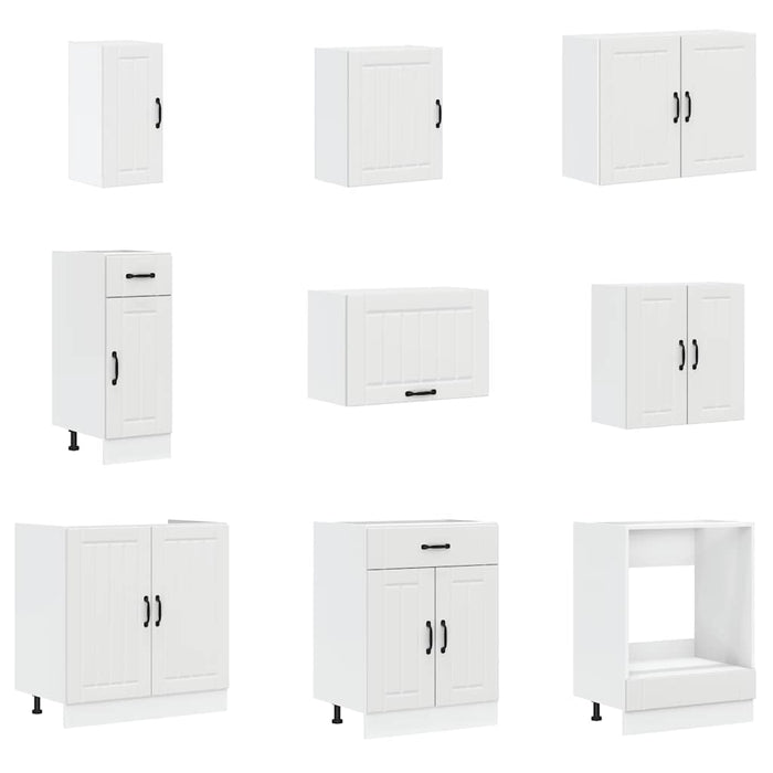 Set Mobili da Cucina 14 pz Lucca Bianchi Legno Multistrato