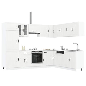Set Mobili da Cucina 14 pz Lucca Bianchi Legno Multistrato 3314981