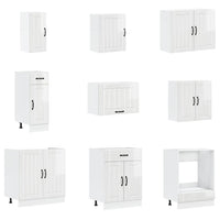 Set Mobili da Cucina 14 pz Lucca Bianchi Lucido in Truciolato