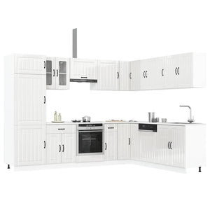 Set Mobili da Cucina 14 pz Lucca Bianchi Lucido in Truciolato