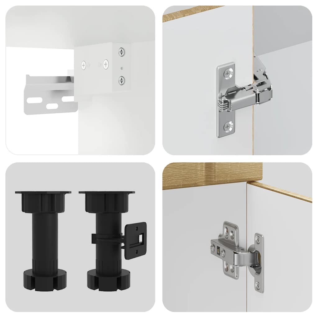 vidaXL Set Mobili da Cucina 14 pz Lucca Rovere Sonoma in Truciolato