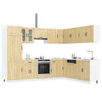 vidaXL Set Mobili da Cucina 14 pz Lucca Rovere Sonoma in Truciolato