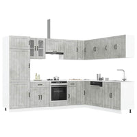 vidaXL Set Mobili da Cucina 14 pz Lucca Grigio Cemento in Truciolato