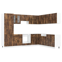 Set Mobili da Cucina 14 pz Lucca Rovere Fumo in Truciolato 3314986